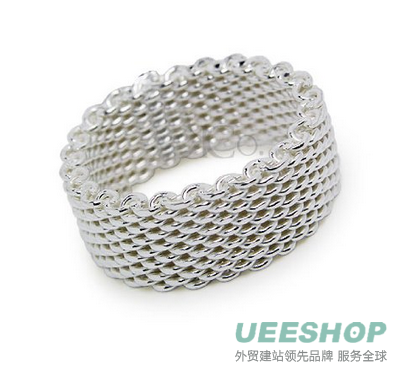 Sterling Silver Woven Mesh Ring