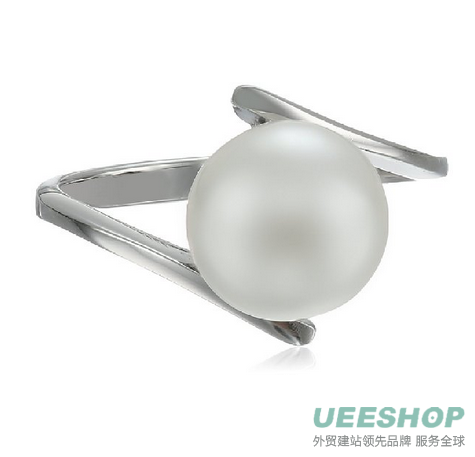 Sterling Silver 10mm Shell Pearl Ring