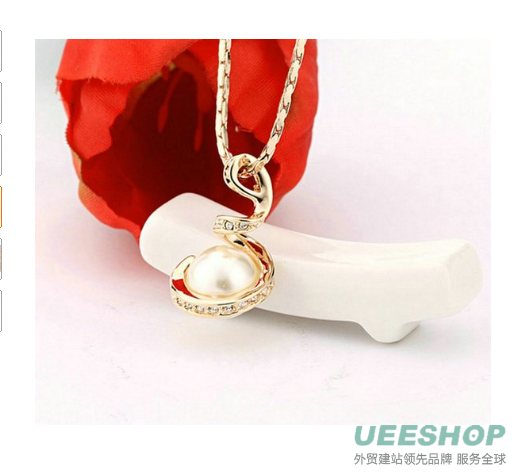 [Pearl Series] Yoursfs 18k Gold Plated with Austrian Crystal Pearl Earring and Necklace Set Valentine's Day Gift