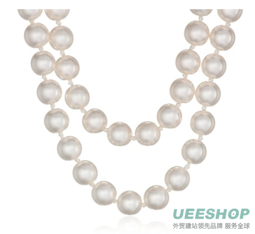 Cream Simulated Pearl (8 mm) Strand Necklace, 60"
