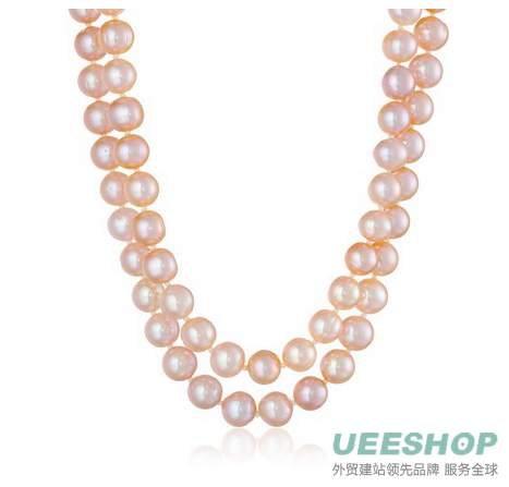 Pink Freshwater Cultured Pearl Necklace, 50"