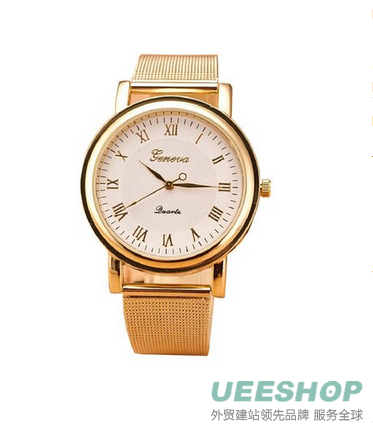 Bessky(TM) 2015 Womens Geneva Quartz Stainless Steel Gold Classic Wrist Watch