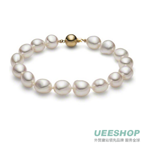 HinsonGayle AAA GEM Collection 10-11mm Ultra-Iridescent Free-Form Baroque Freshwater Cultured Pearl Bracelet