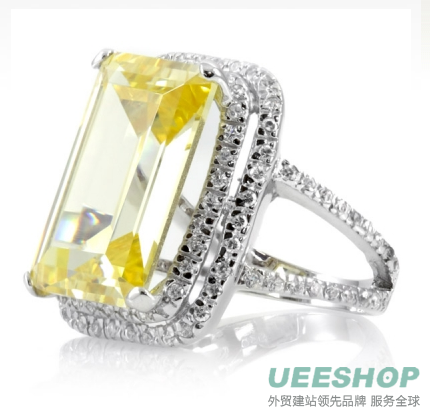 Ashlie's CZ Cocktail Ring - Canary