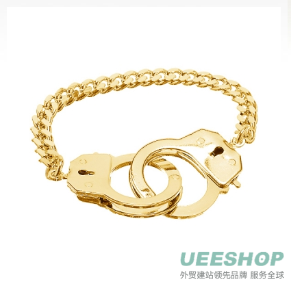 Caine's handcuff Bracelet - Gold Tone handcuff Jewellery