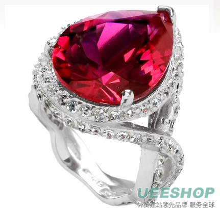 Natalie's CZ Ruby Cocktail Ring