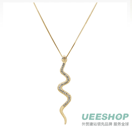 Lyndi's Pave snake Necklace - Gold