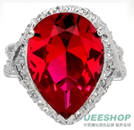 Natalie's CZ Ruby Cocktail Ring
