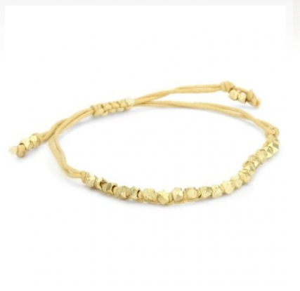 Shashi Sand Cord Golden Nugget Bracelet